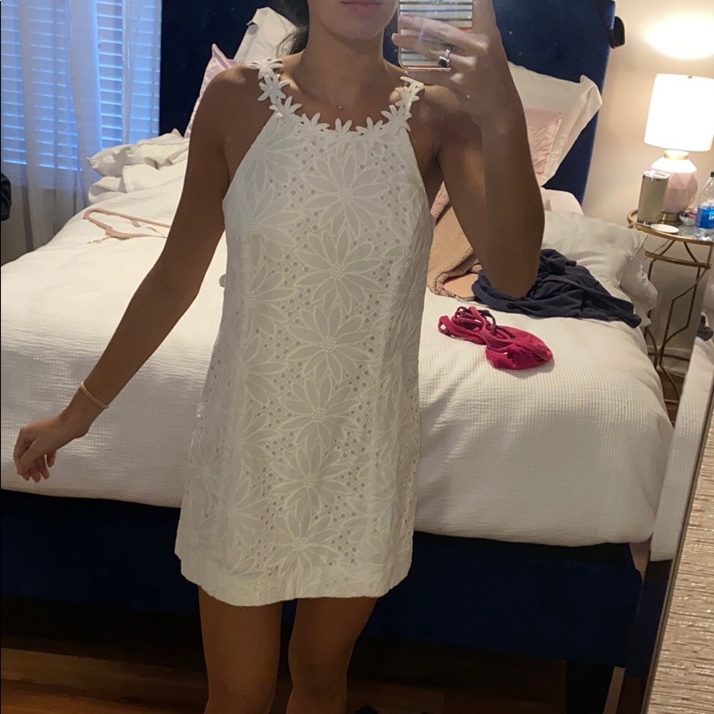 Lilly Pulitzer White Flower Dress